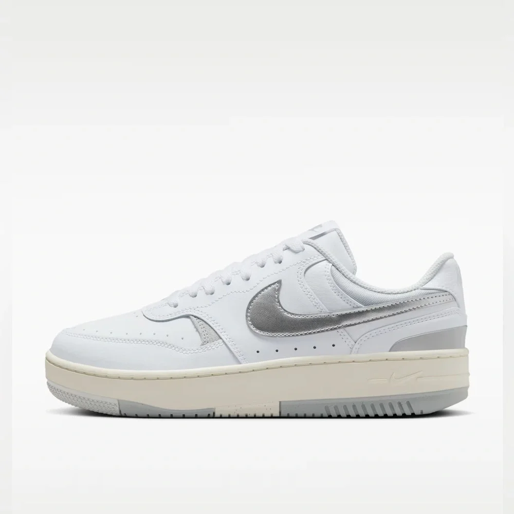 NIKE Gamma Force Sneakers - Women’s White Platform Shoes - Size 8.5 & 9